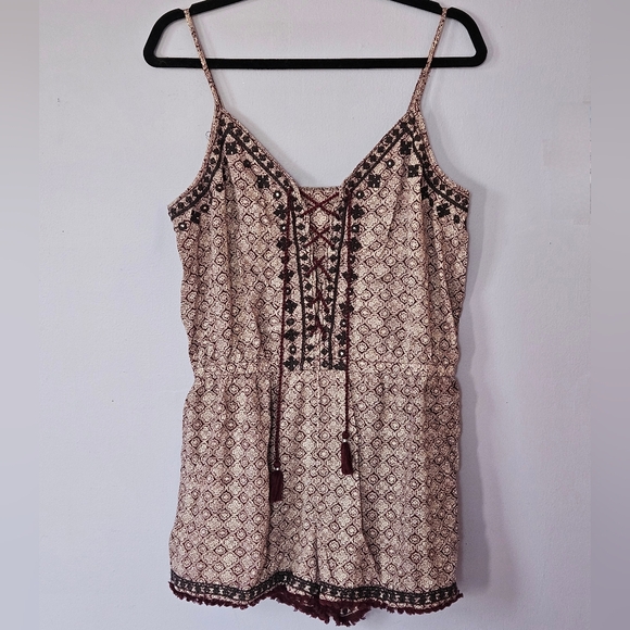 American Eagle Outfitters Pants - American Eagle Boho Print Spaghetti Strap Romper